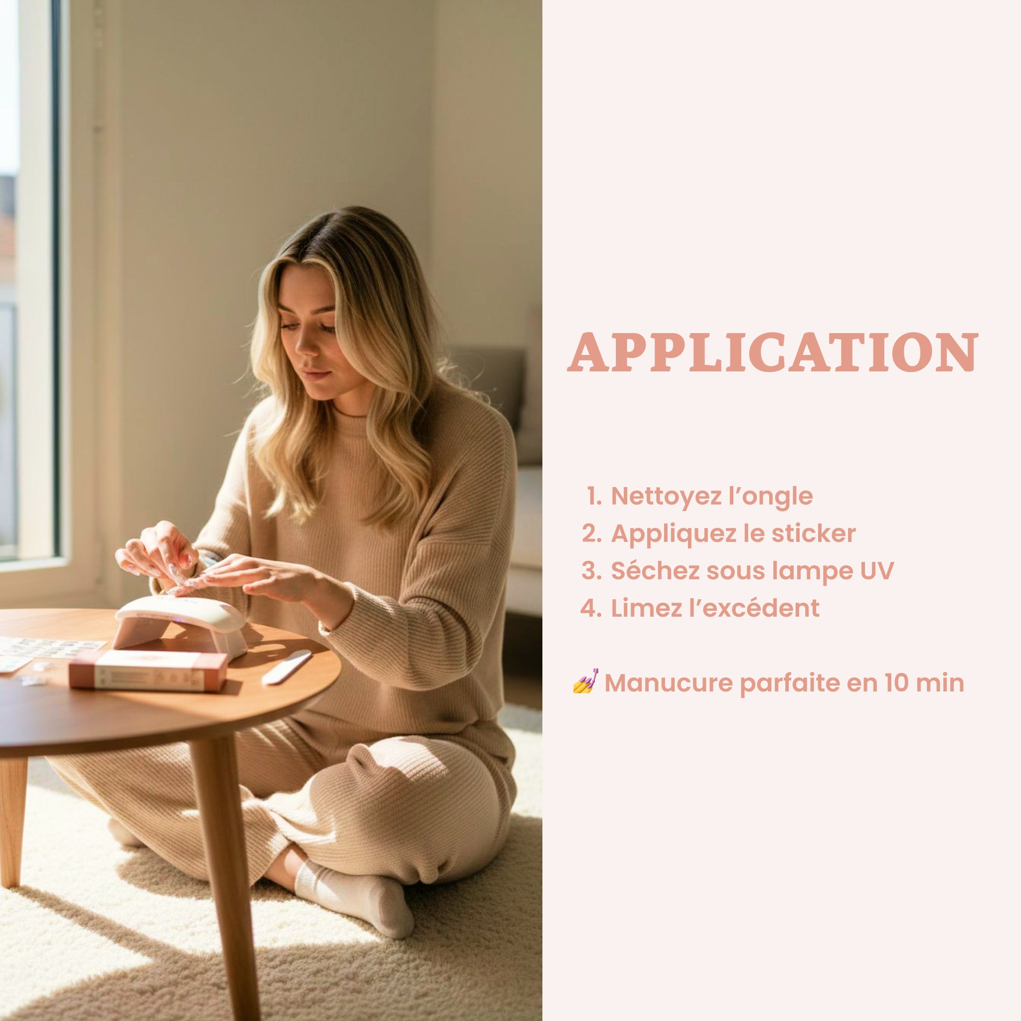 Pack découverte : Lampe UV + 2 vernis + 2 offerts 🎁