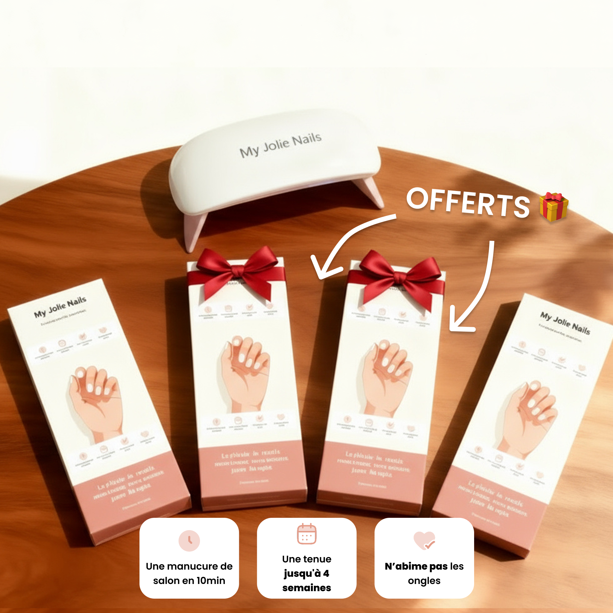 Pack découverte : Lampe UV + 2 vernis + 2 offerts 🎁